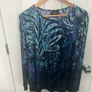 Blue and Teal print shirt